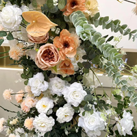 Arche de roses artificielles en soie couleur moka, élégante décoration de mariage et de fête, taille moderne personnalisable
