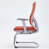 Chaise de visiteur de luxe Office Star avec siège et dossier en mousse moulée, dossier en plastique et base à patins