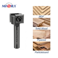 Fraise à planer Miaorui à queue de 8 mm avec plaquette en carbure indexable, diamètre de coupe de 19,5 mm, pour le travail du bois CNC, le nivellement et le façonnage des surfaces