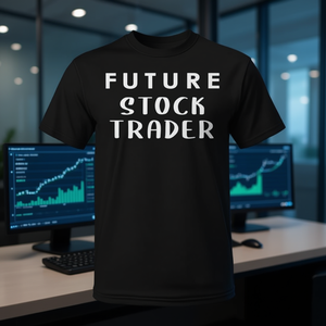 T-shirt Future Stock Trader noir unisexe taille adulte moyenne - Product Image 3