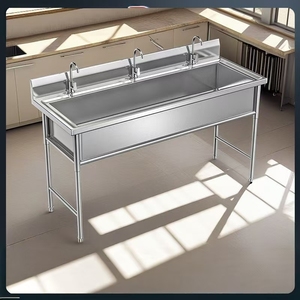 Lavello Quadrato in Acciaio Inox 201/304 con Finitura Spazzolata Opaca, Resistente alla Corrosione, per Cucine Commerciali - Product Image 6