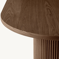 Table à manger ovale en bois massif de style américain vintage pour restaurant, meubles de cuisine