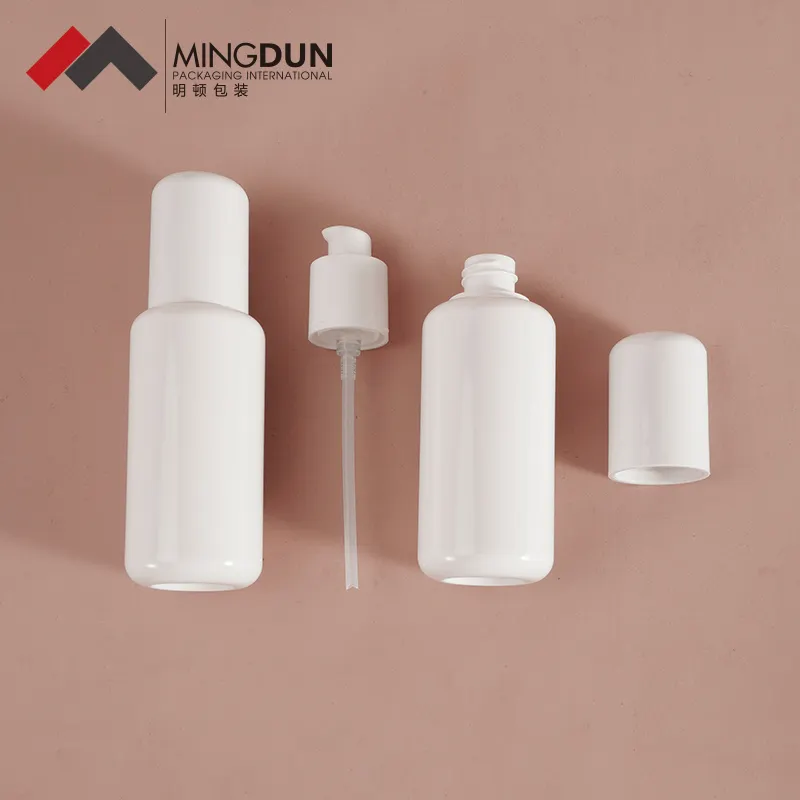 RTS 130ml Custom Color Gold Empty PETG Flat Sunscreen Tanning Oil Lotion Cream Body Oil Shampoo Plastic Bottles