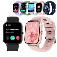 Reloj Inteligente PEJE Square P122 de Silicona y Plástico para Hombre y Mujer con Resistencia al Agua IP68, Mensajes de Texto y Llamadas, Compatible con Android/iOS