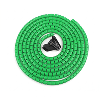 Manchons de câblage en PE vert personnalisés 8mm ID 32mm ID, installation facile, pour gestion de câbles de bureau, organiseur de cordons