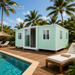 SUNRISE Prefab Folding Houses Quick Flat Pack Fold Out Storage Expandable Container Homes Foldable Units <b>Portable</b> Office - Product Image 1