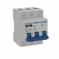 Disjoncteur solaire DC Solivo MXB1-63Z 1000V 6A-63A 6kA avec protection Li PA66 Cuivre pour boîtier de combinaison PV et stockage d'énergie