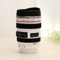 Mug de voyage isotherme en acier inoxydable 400 ml en forme d'objectif d'appareil photo, cadeau promotionnel pour photographe, pour le bureau et les déplacements