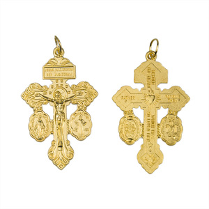 Fornitore all'Ingrosso di Accessori per Gioielli Religiosi, Ciondolo Croce del Perdono con Medaglia di San Benedetto in Lega di Zinco per la Creazione di Rosari e Crocifissi - Product Image 3