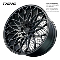 Nouvelles jantes de voiture en alliage d'aluminium forgé de 18 à 22 pouces, tailles personnalisées, design maillé, finition peinte, haute performance