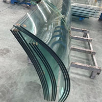 Panneaux de verre trempé courbé sur mesure pour balustrades d'escaliers et de balcons, verre de sécurité feuilleté simple haute résistance