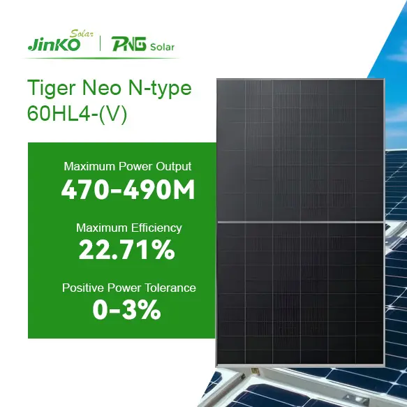 Горячая распродажа, солнечные панели Jinko Tiger Neo N-type 460 Вт 465 Вт 470 Вт 475 Вт 480 Вт солнечные панели