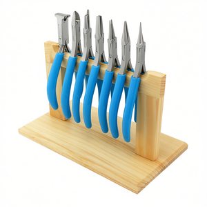 Juego de Herramientas Básicas para Joyería, Microajustes, Modelado y Manualidades, Alicates y Cortadores con Soporte de Madera, Kit de Herramientas para Bricolaje - Product Image 1