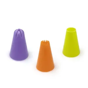 recyclable colour icing nozzles plastic piping tips cake decorating nozzles