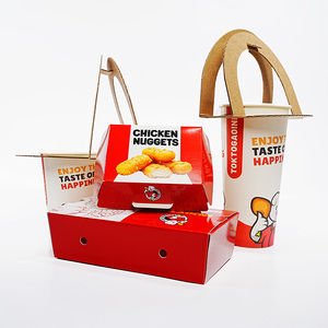 Emballage personnalisé en gros pour poulet frit, frites, ailes de poulet, restauration <span class=keywords><strong>rapide</strong></span>, boîte à <span class=keywords><strong>hamburger</strong></span> et frites - Product Image 4