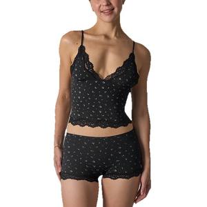 Set atasan pendek di atas lutut dan celana boxer segitiga berenda ringan khusus wanita dari Lulu Custom, 2 potong - Product Image 5