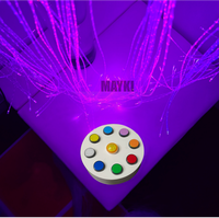 Rideau de plafond en fibres optiques LED apaisant à cascade de couleurs changeantes pour salles sensorielles