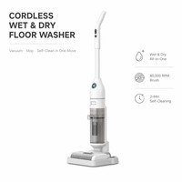 Wireless Floor Washer 120W Brushless Motor 2600mAh Lithium Battery All in One Wet Dry Vacuum Cleaner Self Clean Household German