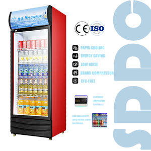 Réfrigérateur commercial vertical à <span class=keywords><strong>porte</strong></span> vitrée, sans givre, à refroidissement par air, pour supermarché - Product Image 2