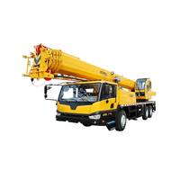 Grue de chantier hydraulique de 25 tonnes, grue mobile, hauteur de levage de 47,2 m, grue de construction robuste avec flèche télescopique