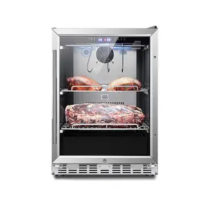 Exibição Frigorífico Carne Queijo Gabinete De Cura De Envelhecimento Salame Steak Ager Idade Seca Refrigerador Carne Seco Refrigerador De Envelhecimento