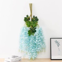 Décoration de mariage violet jual bunga lustre glycine guirlande suspendue rotin glycine fleurs artificielles
