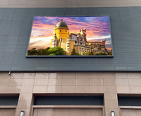 Écran d'affichage numérique LED extérieur P2.5 de grande taille, classé IP65, avec animations et graphiques, monté sur bâtiment