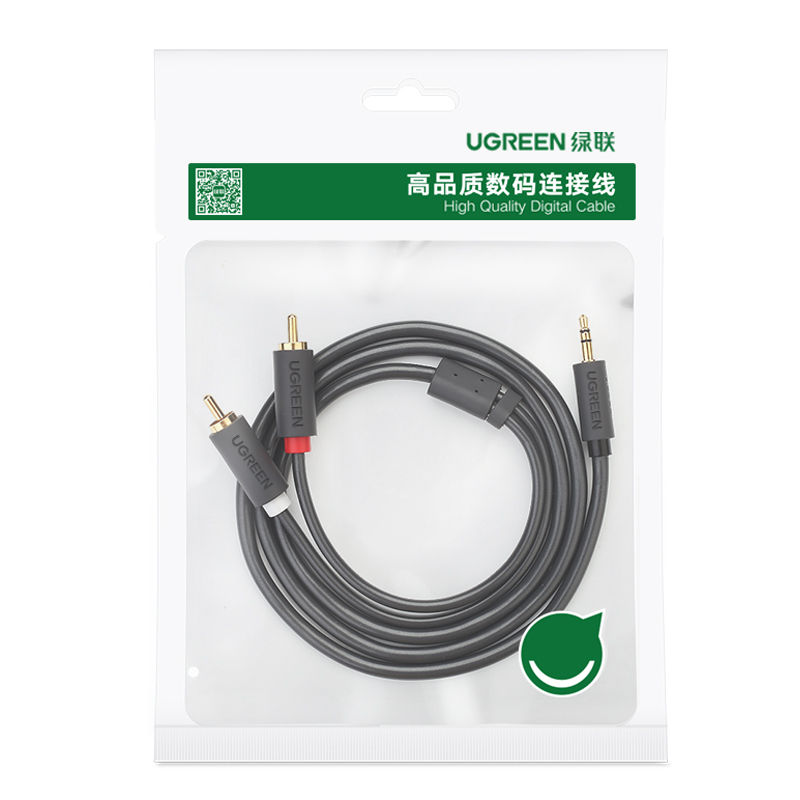 Cavo Jack Rca Cavo Audio Sottile Jack 3,5 Mm A 2 RCA - 1 Metro, Per Collegare Smartphone A Stereo O TV Collegare Smartphone A Hi-fi