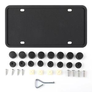 กรอบป้ายทะเบียนรถยนต์ซิลิโคนสีดำแบบสากล 2 ชิ้น สภาพใหม่ - Product Image 5