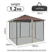 Tente d'auvent d'extérieur pliante monocouche Grandes familles Gazebos portables étanches moustiquaire Camping Randonnée Toit en polyester