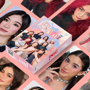 55 unids/set <span class=keywords><strong>BINI</strong></span> CHERRY en el álbum superior Laser Photocards Colet Mikha Maloi moda doble cara Lomo tarjetas postales Fans colección - Product Image 1