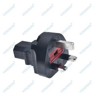 Adaptateur secteur UK BS1363/A vers IEC C13, prise mâle britannique vers prise femelle C13 pour PDU/UPS, adaptateur de voyage pour serveur 250V