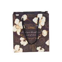 Bolsa de Papel Especializada para Boutique Floral, Asa de Mano, Cinta, Logotipo Personalizado, Impresión Offset, Reciclable para Promoción en Supermercados