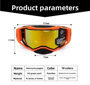 Masque de motocross, lunettes de moto, lunettes de course tout-terrain UTV, lunettes détachables, masque - Product Image 6
