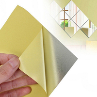 Papier miroir PET auto-adhésif, réflecteur de lampes LED, feuille de réflecteur en plastique pour l'éclairage, l'emballage et la décoration