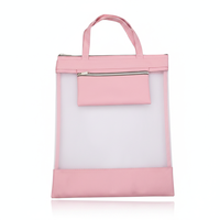 Sac de rangement portable transparent pour fichiers avec logo personnalisé pour manuels scolaires et documents de devoirs, livraison rapide