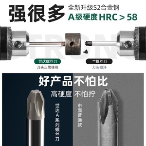 Juego de Destornilladores Industriales SATA de Acero Aleado S2, Puntas Magnéticas Phillips y Planas, Resistentes - Product Image 4