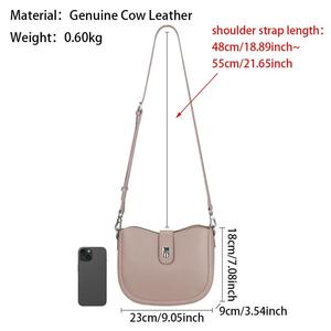 AndoBag Genuine Leather Shoulder <b>Crossbody</b> <b>Bags</b> Fashion Casual Satchel Purses <b>Large</b> Capacity Commuting Bucket <b>Bag</b> 2853 - Product Image 2