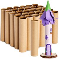 Tubo de Cartón Kraft Cilíndrico Redondo, Resistente y Ecológico, para Embalaje, Envío, Almacenamiento y Envío de Pósters, para Obras de Arte y Planos