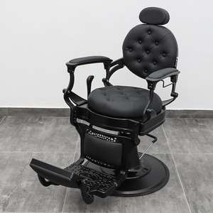 AY Retro Black Tufted Barber <b>Chair</b> - Hydraulic Adjustable Men's Barbershop <b>Chair</b> for Fade & Pompadour - Product Image 3