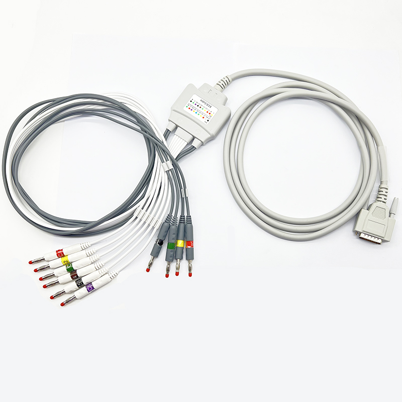zoncare 10 Lead EKG Cable with banana 4.0 36pin