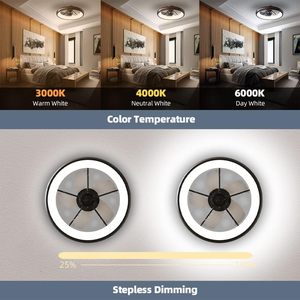<span class=keywords><strong>Ventilador</strong></span> de <span class=keywords><strong>Techo</strong></span> con Luces LED Regulables, Aspas Reversibles, Temporizador con Control Remoto, Montaje Semi Empotrado, Perfil Bajo - Product Image 5