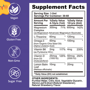 Gotas Líquidas de Glicinato de Magnesio para Niños OEM, Suplemento con L-teanina, Omega-3, Vitamina B6 y D3 para el Sueño - Product Image 6