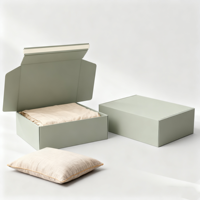 Boîtes d'expédition pliables personnalisées en carton vert pour chaussures et vêtements, emballages en papier kraft ondulé