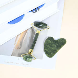 BeautifulGHM Xiuyan Green Jade Roller Gua Sha Gesichts werkzeuge Aface Massager Natürliche Heil kristall werkzeuge für Wellness-Entspannung - Product Image 3