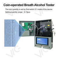 Détecteurs d'alcool éthylémique à monnayeur en stock, analyseurs de gaz OEM et ODM pour bars et lieux publics, avec embout buccal anti-reflux unidirectionnel