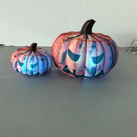 Grande tête de citrouille gonflable géante, monstre de citrouille gonflable avec des dents pointues, décoration gonflable d'Halloween pour la cour