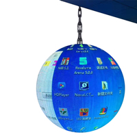 Affichage vidéo sphérique LED HD couleur pleine, flexible à 360 degrés, intérieur/extérieur, haute luminosité, fréquence de rafraîchissement 3840 Hz