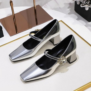<span class=keywords><strong>Zapatos</strong></span> <span class=keywords><strong>de</strong></span> Tacón <span class=keywords><strong>Bajo</strong></span> y Grueso <span class=keywords><strong>de</strong></span> 5 cm para Mujer, con Punta Cuadrada, <span class=keywords><strong>de</strong></span> <span class=keywords><strong>Charol</strong></span>, para Fiesta u Oficina - Product Image 1