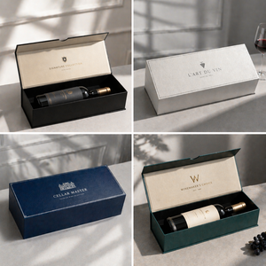 Boîte cadeau pliable de luxe personnalisée pour une bouteille, emballage en papier haut de gamme pour vin rouge, <span class=keywords><strong>champagne</strong></span> et promotion de vins - Product Image 2